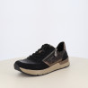 Basket Basse Rieker Noir et Bronze